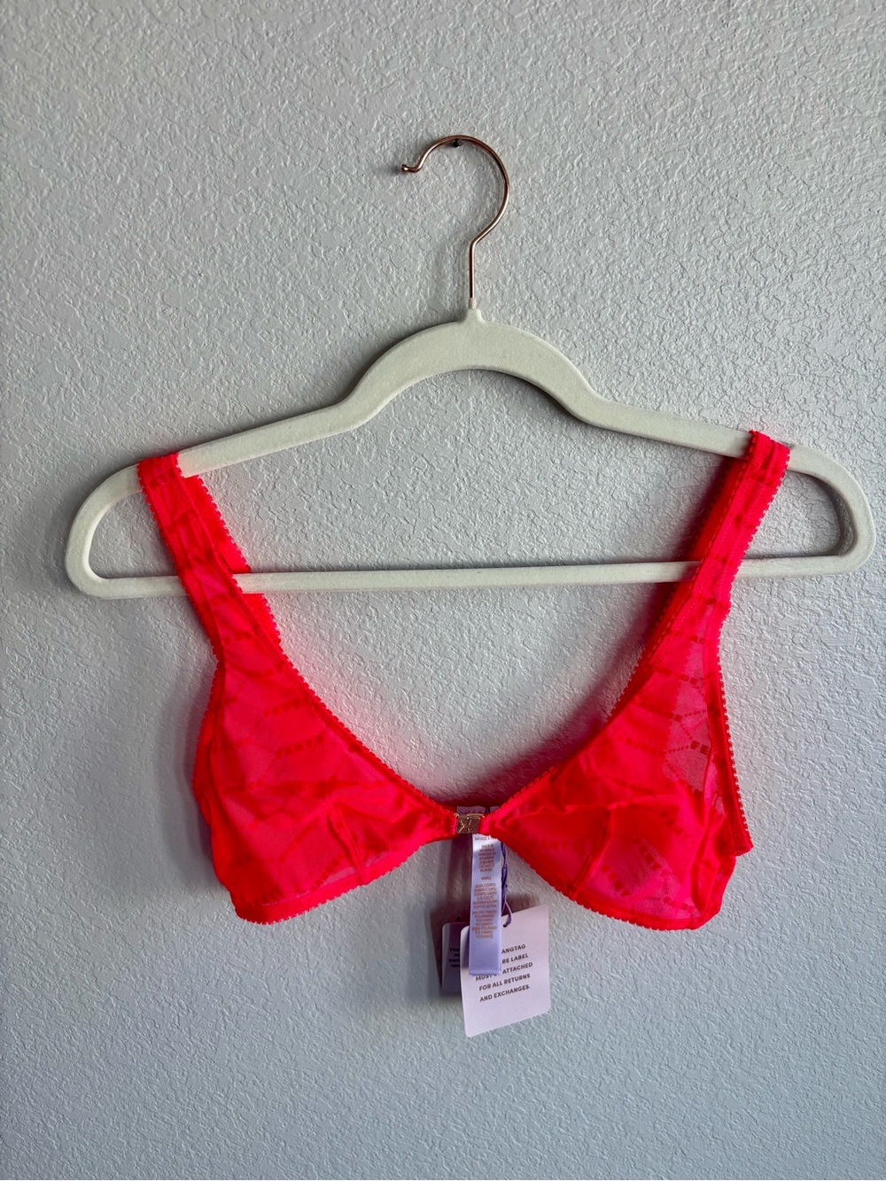 Savage X Fenty Neon Pink Lace Bralette